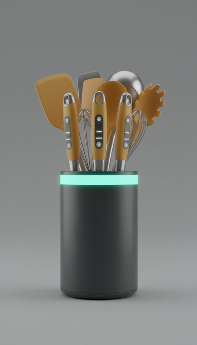 Smart Kitchen Utensil Holder Stainless Steel
